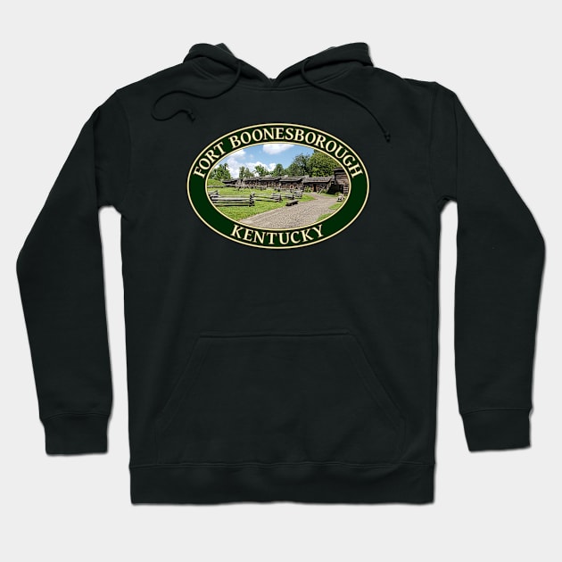 Historic 18th Century Fort Boonesborough in Kentucky Hoodie by GentleSeas